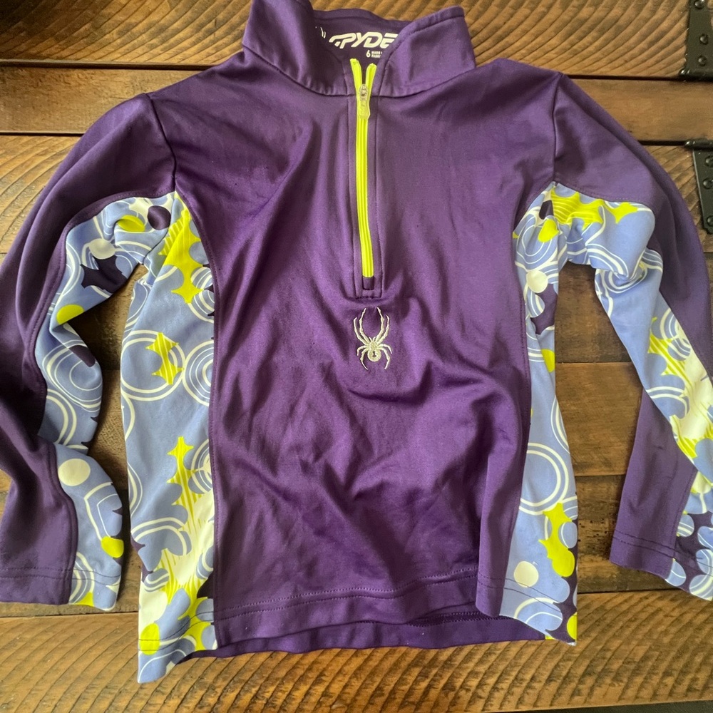Spyder Purple and Yellow Kids Sweatshirt